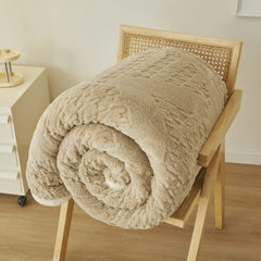 Yickyue Upgraded Taffel Velvet Blanket, Milk Velvet Blanket, High Weight, Double Layer Down Blanket, Multifunctional Nap Blanket, New