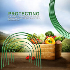YICKYUE  Greenhouse Hoop Plant Support Stakes Vine Climbing Plastic Coated Steel Pipe Arch Rack Vegetables Growth Garden Accessories