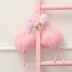 Super Cute Creative Flamingo Pineapple Shape Bathing Bath Ball Pink Bath Bathing Flower Ball Bubble Ball Creative Decoration