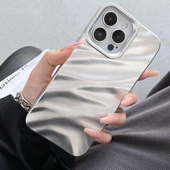 YICKYUE  -  Wavy Phone Case For iPhone 11 Case iPhone 15 14 13 12 Pro Max XR XS Max X 7 8 Plus SE 2020 Shockproof Bumper Solid Color Cover