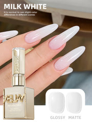 YICKYUE  -  1Pc 15ML Milky White Pure Nail Polish Gel Nail Add Semi-Permanent Soak Off UV LED Construction Gel Varnish