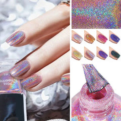 YICKYUE -  Miss Cheering New 8 Color Diamond Laser Glitter Nail Polish Colorful Magic Laser Nail Polish 7ml Factory Wholesale Cosmetics Hot