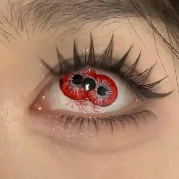 YICKYUE    JeweLens Dicoria Cosplay Halloween Scary Contact Lenses Crazy Mini Sclera Softlens 14.5mm