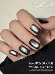YICKYUE  -  1Pc 15ML Black Cat eye Nail Gel Semi Permanent Nail Art Soaking UV LED Nail Salon DIY Nail Salon Gel For women