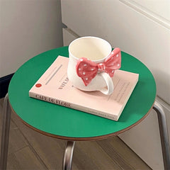 YICKYUE  -  French Girl Heart Ins Niche Design Ceramic Mug Cute Bow Coffee Cup Home Heat-resistant Breakfast Milk Cup Business Gift Cup