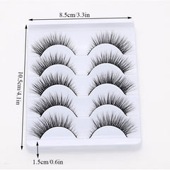 Yickyue Natural False Eyelashes 3D Eyelash Extension Volume Fake Eyelashes Reusable Lengthen Waterproof Makeup Tools Daily Korean Makeup