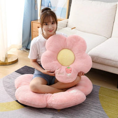 Plush Flower Mat Stuffed Lifelike Flower Shape Baby Kids Home Playmat Stuffed Soft Plant Flower Throw Pillow Cushion Home Decor