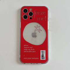 Lovely Tomato and lemon couple silicone phone case for iphone 11 12 mini pro max 8 7 plus xs max x xr cute label cover conque