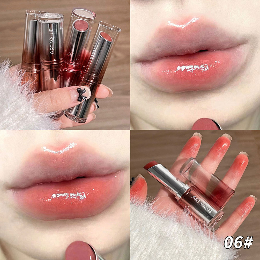 YICKYUE  -  Moisturizing Lip Gloss Long Lasting  Lip Balm Plumping Water Light Lipgloss Silver Tube Lip Tint Female Makeup Korean Cosmetics