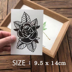 Waterproof Temporary Tattoo Sticker Rose Design Body Art Fake Tattoo Flash Tattoo Arm Leg Male
