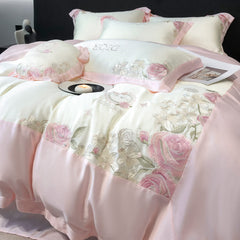 Yickyue - Aesthetic Embroidery Home Textiles Duvet Cover Bedding Set