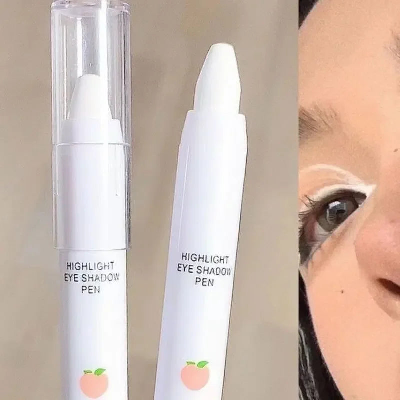 YICKYUE  -  Pearl White Lying Silkworm Highlighter Pen Matte Glitter Eyes Head Brightening High-gloss Eyeliner Pencil Korean Makeup Cosmetic