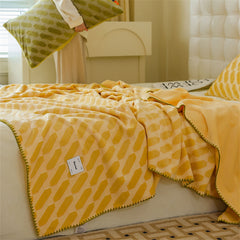 YICKYUE  -  Nordic Simple Style Imitation Cashmere Blanket, Nap Office Shawl, Autumn and Winter, Sofa Blanket