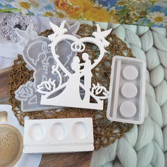 YICKYUE  -  Love Wedding Mold Plugin Decoration Gypsum Mold Diy Silicone Mold