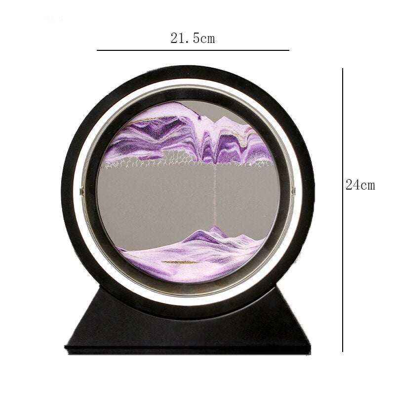 Quicksand Painting Night Light Creative Hourglass Table Lamp Ornaments for Wedding Decoration Living Room Decoration Ornaments