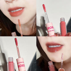 9 Colors Lip Glaze Double-headed Matte Mirror Not Easy To Fade Lip Gloss Waterproof Long Lasting Moisturizing Liquid Lipstick