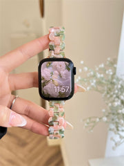 Girl Resin Strap For apple Watch Band 7 44mm 40mm 42mm 38mm 41mm 45mm New Correa Loop Watchband For iwatch 7 6 se series 5 4 3 2