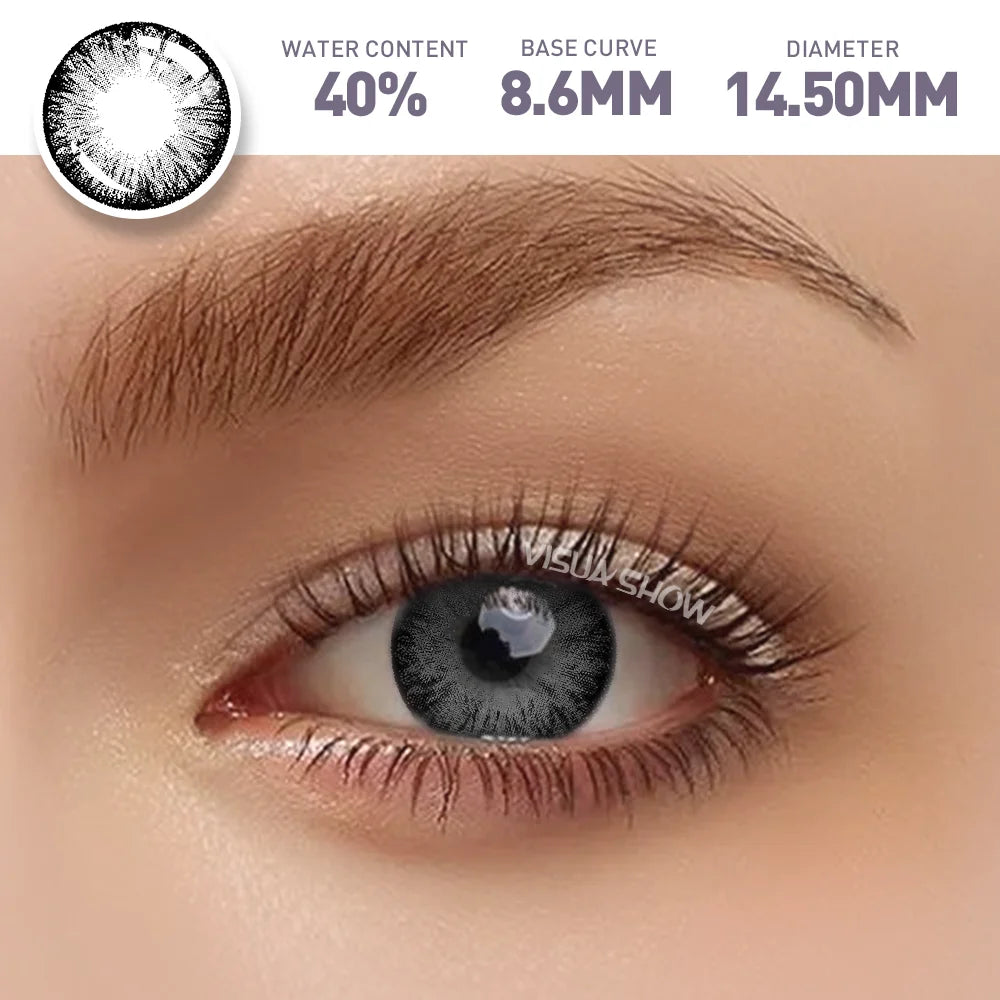 YICKYUE    1 Pair Color Contact Lenses for Big Eyes Fashion Beauty High Quality Black 14.5mm Contact Cosmetic Eye Contacts lens