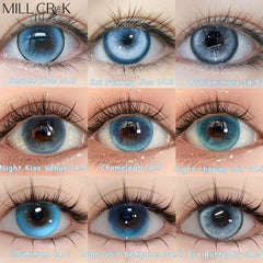 Blue Myopia Contact Lenses for Eyes Color Lenses Cosplay Natural Pupil Beauty Cosmetic Blue Contacts Yearly 2pcs/pair