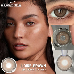 YICKYUE  2Pcs Soft Lenses Blue Contacts Gray Lenses Yearly Fashion Color Contact Lenses for Eyes Beauty Eye Color Makeup Pupils