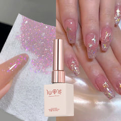 YICKYUE  -  15ml Pink Glitter Aurora Gel Polish Opal Nail Glitter Gel UV Soak Off Varnish Sparking Semi-permanent Nail Art Manicure Gel