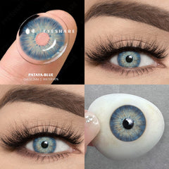 YICKYUE  -  Myopia Lens Contact Lenses 1Pair Colored Contacts with Degree Lens Gray Lenses Brown Eye Lenses Yearly Natural Contacts