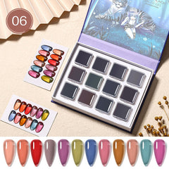 4/12 Colors Solid Nail Gel Palette Japanese Cream Mud Painting Gel Kit for Nail Art Design Semi Permanent UV Gel Varnish 2022