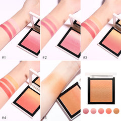 FOCALLURE Face Blush Palette Natural Pink Cheek Waterproof Long Lasting Silky Orange Powder Professional Maquiagem