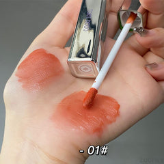Yickyue Fashionable Silver Tube Mirror Lip Gloss Cool Plum Red Moisturizing Nude Lipgloss Liquid Lipstick Long Lasting Makeup Cosmetics