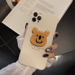 Cute Koala stand holder cover For iphone 12 mini 11 pro max 7 8 plus xs max x xr liquid soft silicone phone case shell