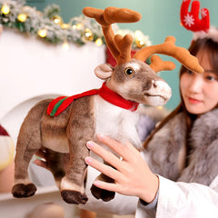 Simulation Reindeer Plush Toy Christmas Deer Doll Xmas Elk Toy Christmas Decorations Merry Christmas New Year Best Gift for Kids