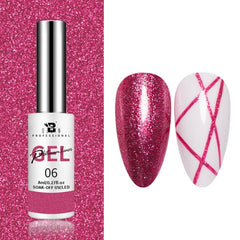 BOZLIN 12 Colors Christmas Super Platinum Liner Gel Soak Off LED UV Gel Nail Polish 8ML Nail Art Gel Manicure DIY Design Varnish