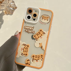 2022 Tiger rich money cartoon couple cute silicone phone case shockproof capa for iphone x xr xsmax 13 mini 12 promax 11 7 8plus