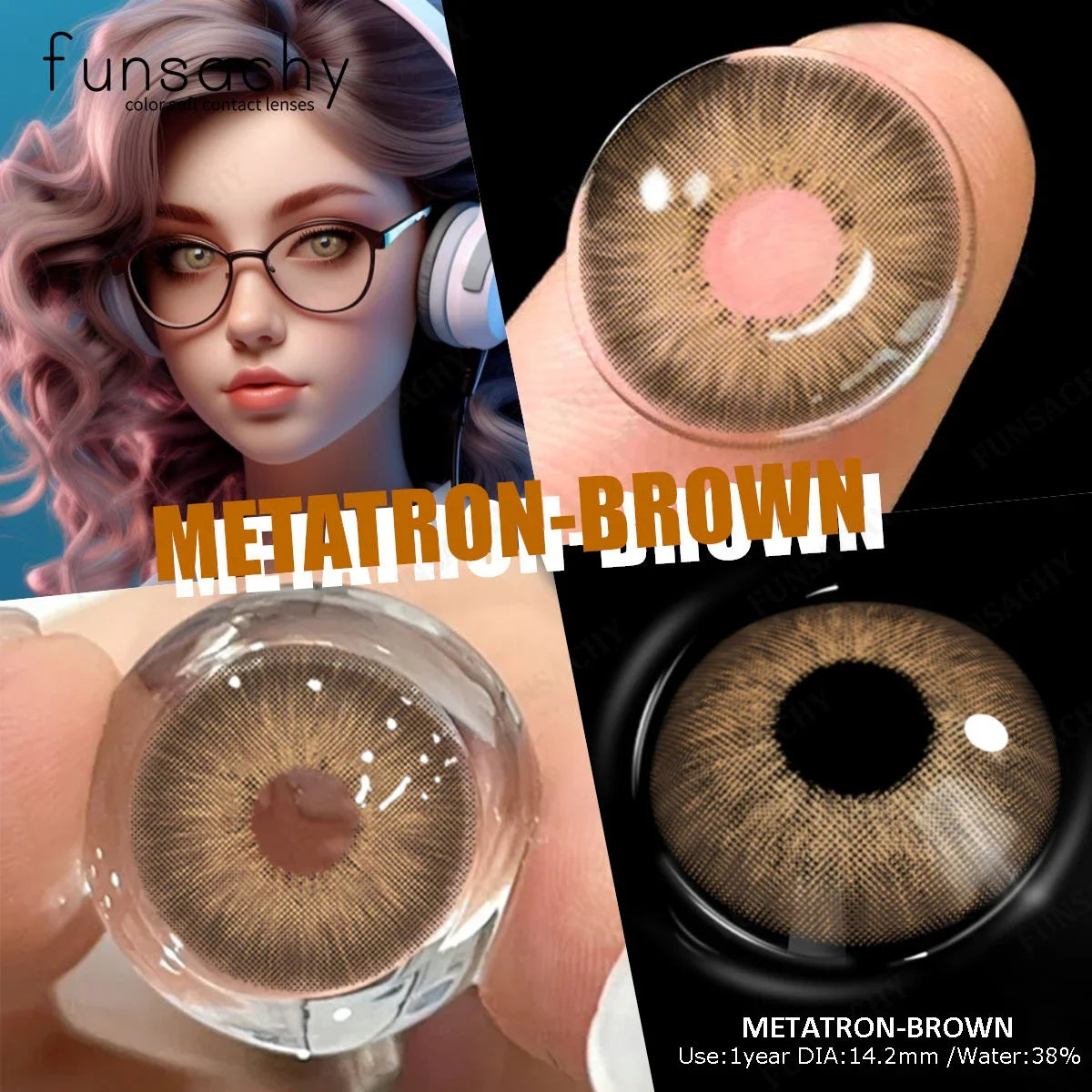 YICKYUE  -  1pair Puplis Color Contact Lenses for Eyes Natural Blue Lenses Korean Eye Lenses 14.5mm Pupils Contacts Free Shipping