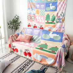 Cartoon kawaii blanket living room modern decoration cute sofa towel child Anime blanket for beds sofa cover cushion bed spread