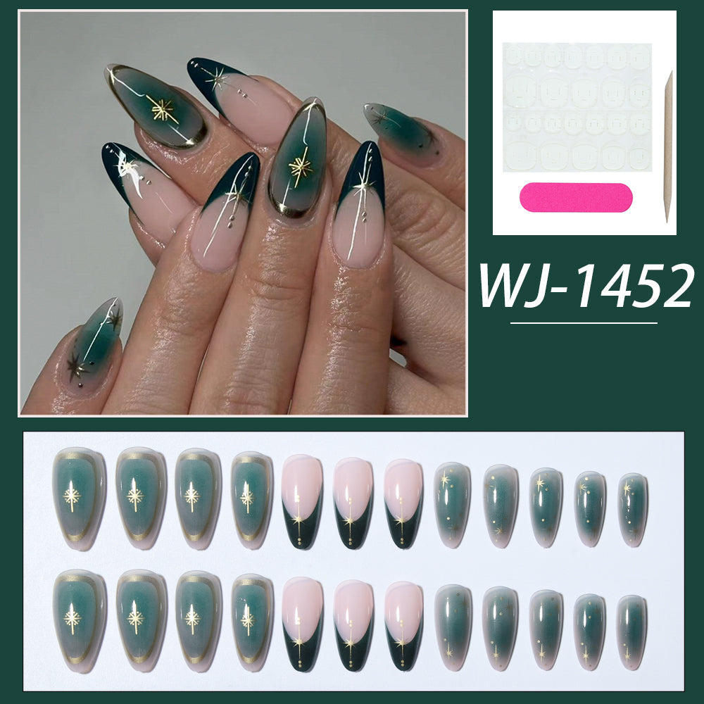 YICKYUE  -  Press on nails Acrylic nails with long almond nails are used daily by women and girls