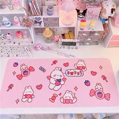 Large Japanese Cute Mouse Pad Waterproof Desktop Oil-proof Non-slip Desk Mat Kawaii Gaming Accessories Students Writing Pad