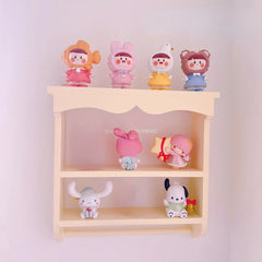 Yickyue Living Room Storage Shelf Girls Bedroom Wall Decoration Shelf Children's Desk Desktop Finishing Tools Doll Model Display Stand