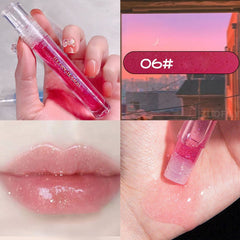 Yickyue Galaxy Mirror Lip Gloss Glitter Lipgloss Transparent Lip Oil Long Lasting Moisturizing Lipstick Lipgloss Lips Makeup Cosmetics