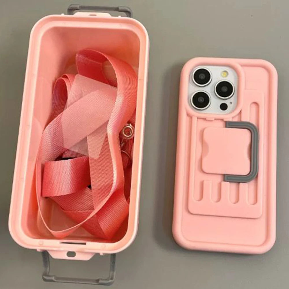 YICKYUE  -  Simple Storage Box Mobile Phone Storage with Creative Fashion Bag Convenient Travel Strap Portable Storage Box Multi Purpose