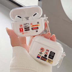Transparent soft silicone label earphone case for airpod 1 2 3 pro cases retro code clear cover wireless Bluetooth charging box