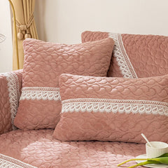 Crystal Velvet Sofa Covers Universal Non-slip Corner Sofa Covers For Living Room Winter Plush Chair Couch Cushion Towel Seat Pad