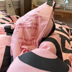 Yickyue Design Winter Bed Set Cotton Kids Pink Microfiber Protector Duvet Cover Aesthetic Girls Eu Korean Conjuntos Bedding New