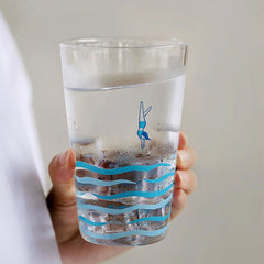 Creative Transparent Swim Glass Cup Summer Korean Fresh Homehold Drinkware Milk Coffee Juice Drinking GlassKitchen Supplies Gift