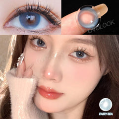 YICKYUE  -  1 Pair/2pcs Super Lenses Blue Pink Purple Beauty Contact Lenses for Eyes Comestic Natural Eye Color Lens Myopia Yearly