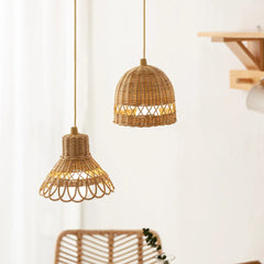 Rattan Lampshade Handmade Photography Accessories Kids Room Nursery Dorm Decoration Ceiling Light Cover Home Hanging Decor