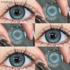 YICKYUE  -  1Pair New Colored Contact Lenses for Eyes Natural Contact Lenses Blue Eye Lenses Gray Pupils Yearly Green Cosmetic Lens