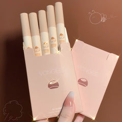 VONGEE 5Pcs/Set  Velvet Lip Glaze Matte Lipstick Gift Box Set Student Lip Glaze Show White Make Up
