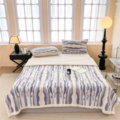 YICKYUE  -  Fashion Entry Luxury Teddy Velvet Rabbit Blanket Thickened Lunch Break Air Conditioning Blanket Modern Simple Household Blanket