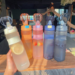 880ml/530ml Portable Tritan Material Water Bottle With Straw Durable Outdoor Sport Fitness Travel Drinking Bottle Eco-Friendly